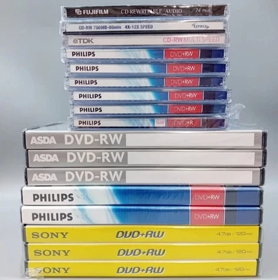 DVD+RW DVD+R CD-RW Joblot Bundle Rewritable Recordable Blank Media Discs Sealed - Image 1 of 4