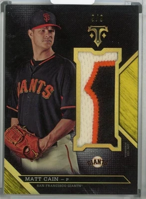 2016 Topps Triple Threads Francisco Giants Matt Cain Unity Jumbo Relics Gold 9/9 - Image 1 of 2