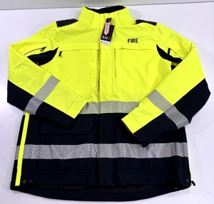 XL 5.11 MENS RESPONDER HIGH-VIS PARKA JACKET W/ FIRE & PATCH REMOVE DK NV 48379 - Picture 1 of 4