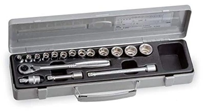 TONE Socket wrench set 1560ms Insert angle 9.5mm (3/8 ") Silver contents 17 - Image 1 of 2