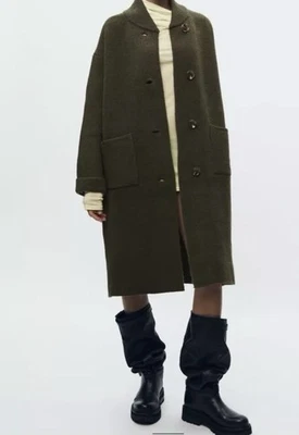 Zara KNIT COAT - Image 1 of 4