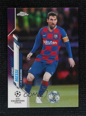 2019-20 Topps Chrome UCL Purple Refractor /250 Lionel Messi #1 - Image 1 of 2