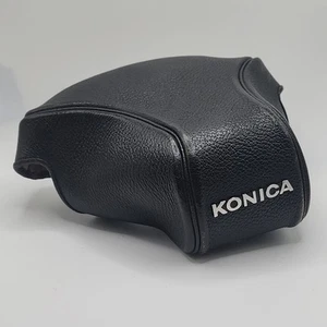 Konica Autoreflex Serie passende schwarze Leder Kameratasche - nur Top-Teil - Bild 1 von 4
