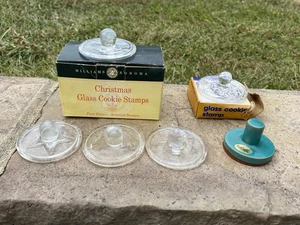 Estampillas de galletas de vidrio vintage - Juego de 6 - Imagen 1 de 10