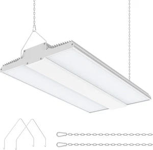 300W LED Linear High Bay Light 45,000LM 5000K Commercial Warehouse  Garage Light - Picture 1 of 13