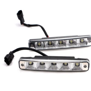 2x White 10W 5LED 3Wires Daytime Running Light DRL Car Driving Front Fog Lamp E4 - Bild 1 von 10