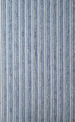 Tapis Tissé À La Main 150x240 BLEU Brillant En Laine Plat Salon SH110 - Photo 1/4