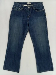 Zena Women's Jeans Distressed Denim Blue Bootcut Mid-Rise Size 0 Petites - Picture 1 of 11