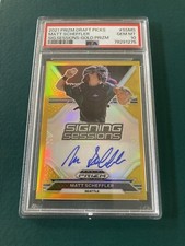 MATT SCHEFFLER 2021 prizm SIGNING SESSIONS Draft Picks GOLD AUTO #'d 7/10 PSA 10