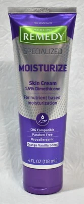 Crema especializada para la piel Medline Remedy aroma a vainilla naranja 1,5 % dimeticona 4 oz Foto 1 de 4