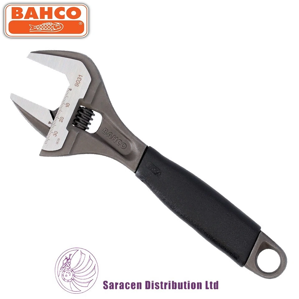 BAHCO ADJUSTABLE WRENCH EXTRA WIDE OPENING JAW  8  - 9031 - Image 1 of 1