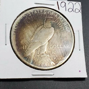 1922 P Peace Silver Eagle Dollar Sehr schön zirkuliert PQ Toning Toner - Bild 1 von 4