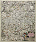Württemberg Duchy Of Original Copperplate Map Visscher 1690