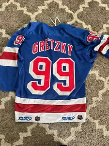 Vintage 1998-1999 Set 2 Starter Wayne Gretsky Rangers Jersey size 52 FightStrap - Picture 1 of 5
