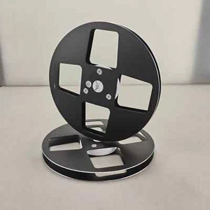 1X 7'' Matte Black METAL 1/4" Empty Take Up Reel For Reel To Reel Tape Recorders - Picture 1 of 5