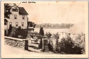 Postcard Port Stanton Ontario Shuffle Court at Wildwood Inn Sparrow Lake - Bild 1 von 2