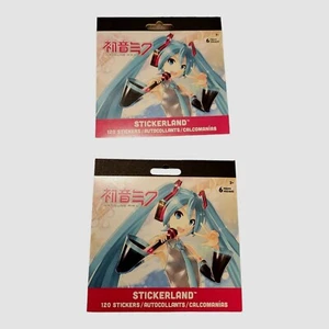 Lote de 2 folletos de pegatinas Hatsune Miku Stickerland - Imagen 1 de 3