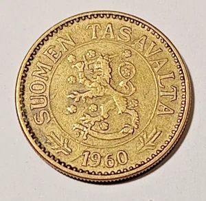 * Finnland * 10 Markkaa * 1960 * Aluminium-Bronze * Zustand 1+ * - Bild 1 von 2