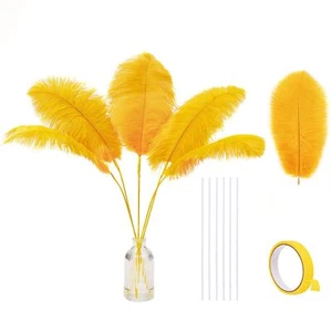 20 PCS Gold Ostrich Feathers 22" Luxury Vase Wedding Party Centerpieces - Picture 1 of 7
