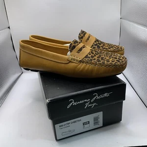NWB Massimo Matteo Penny with Cheetah Vamp women’s loafers brown size 8 - Picture 1 of 8