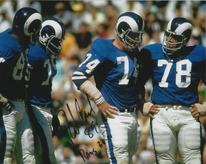 Autographed RICK CASH Los Angeles Rams 8x10 Photo w/COA - Picture 1 of 1