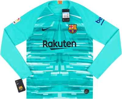 2019/20 Barcelona Goalkeeper Home Jersey Nike Long Sleeve GK Soccer Green NEW - Image 1 of 4