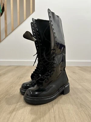 Vintage Dr Doc Martens Knee High Boots Leather 20 Eye Made in England 7UK 8US - Image 1 of 4