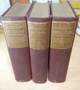Charles Dickens DOMBEY & SON Part I, II & III Limited Autograph edition 1908 - Picture 1 of 7