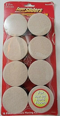 Waxman - Super Sliders - 2 1/2" - Kit de Móveis, 16 Peças -Novo - Imagem 1 de 4