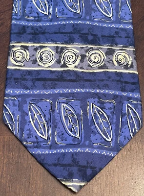 Irvine Park Blue Tan 100% Silk Men’s Neck Tie Made In USA - Image 1 of 4