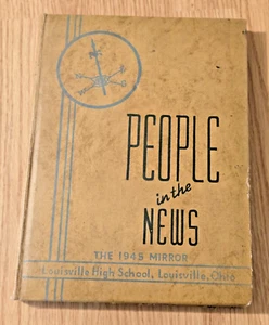 1945 Louisville OH Ohio Leopards High School Yearbook Mirror WWII Genealogy - Picture 1 of 7