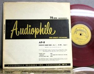 Loring "Red" Nichols Syncopated Chamber Music V.2 Audiophile AP-8 12" Red 78 VG+ - Picture 1 of 7