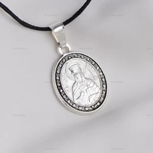 HEILIGE TAMARA Orthodoxe Ikone Anhänger Halskette Damen Schmuck Geschenk Икона Тамара - Bild 1 von 3