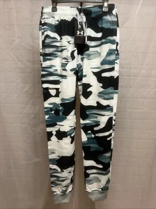 Boys Youth YL Blue Camo Camouflage Under Armour joggers New - Picture 1 of 17