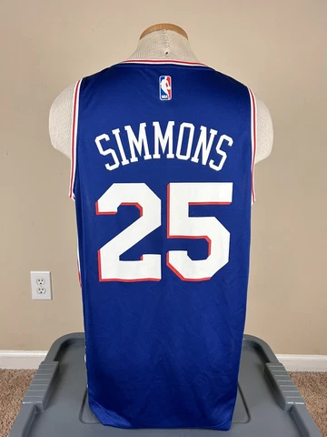 NWOT Fanatics Philadelphia 76ers Ben Simmons #25 Blue Jersey Men’s Size M Cover