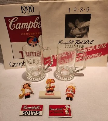 Sopa Campbell Vintage 5 Ímãs, 2 Canecas, 2 Calendários Conjunto de 9 - Imagem 1 de 4