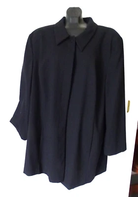 Andrea Viccaro льняной черный пиджак блейзер 100% шерсти плюс размер 24 Вт - Изображение 1 из 4