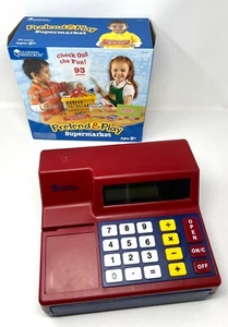 Juego de 93 piezas de recursos de aprendizaje supermercado y calculadora de caja registradora mayores de 3 años - Imagen 1 de 23