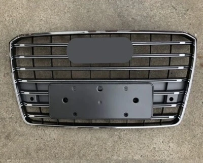 Para Audi A8 S8 2014-17 Gris Rejilla D4 S8 Estilo Tira Cromada Parachoques Delantero Rejilla Foto 1 de 3