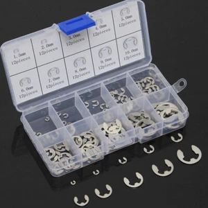 120tlg Sicherungsringe Welle Sortiment Set E Clip Sicherungsscheibe Sprengring - Bild 1 von 15