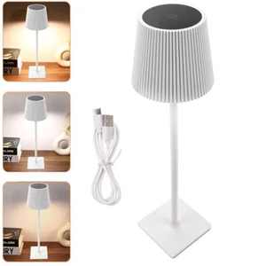 Pleated Style Table Lamp, Rechargeable Cordless Touch Lamp, Dimmable Night Light - Picture 1 of 19