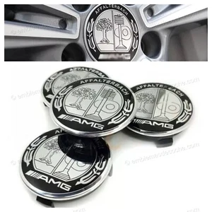 4 x Tapabujes centros de rueda llanta AMG para Mercedes Benz 75mm - Imagen 1 de 4