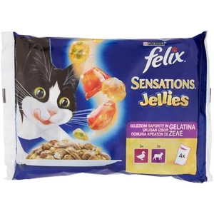 PURINA SENSATION JELLIES LAMM UND ENTE MULTIPACK 4 X 100 GR KATZE HÄPPCHEN - Bild 1 von 1