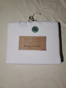 Pure Luxury Linen 100% Belgian Flax Linen Full / Queen Duvet Cover Set White - Picture 1 of 5