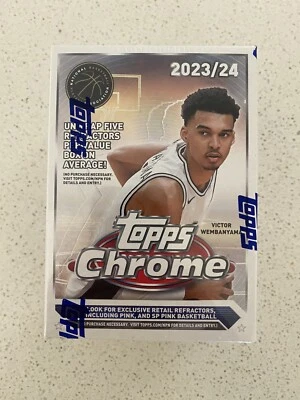 2023-2024 Topps Chrome NBA Basketball Blaster Value Box (Factory Sealed) - Image 1 of 4