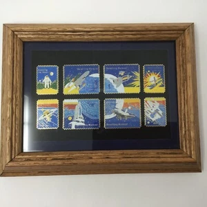 US NASA BENEFITING MANKIND 1912-1919 18c 8 On Metal enamel Stamps Pin 1881 - Picture 1 of 7