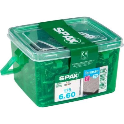 SPAX Terrassenschraube 'T-STAR plus' rostfrei A4 6 mm x 60 mm 175 Stück,Handwerk - Bild 1 von 3