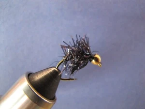 Black Estaz uovo Steelhead, salmone, trota pesca a mosca testa di perline #6 - Foto 1 di 1