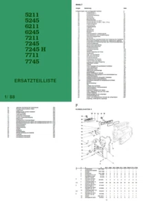 Ersatzteilliste Katalog Zetor 5211 6211 7211 5245 6245 7245 7245 H 7711 7745 - Bild 1 von 1