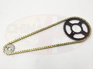 Kette und Ritzel Heavy Duty für AJS JS125E JS125-E2 Eco Eco-2 GOLD - Bild 1 von 6